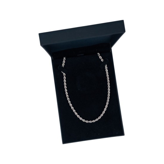 שרשרת זהב לבן 14K חבל