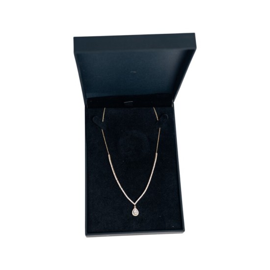 שרשרת זהב 14k  משובצת אבני זרקוניה 