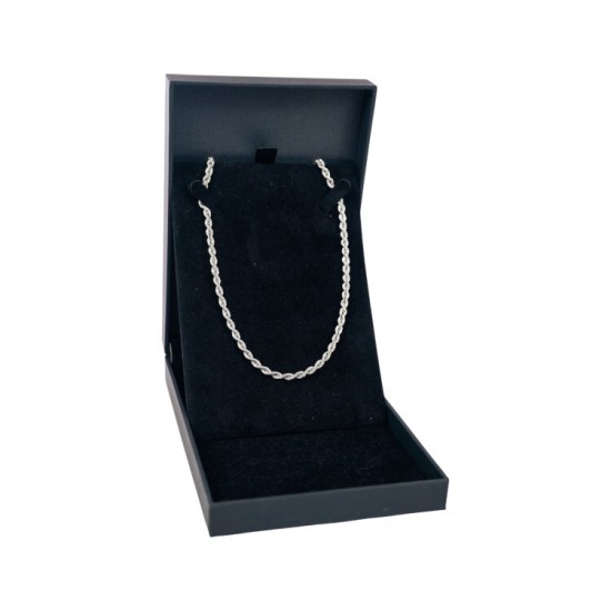 שרשרת זהב לבן 14K חבל